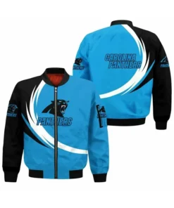 Mark Carolina Panthers Team Bomber Full-Zip Jacket