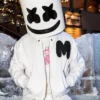Marshmello White Bomber Jacket