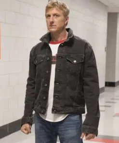 Martin Kove Cobra Kai John Kreese Black Denim Jacket