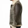 Mason SF Bomber Distressed Cockpit Pilot Leather Jacket Mens