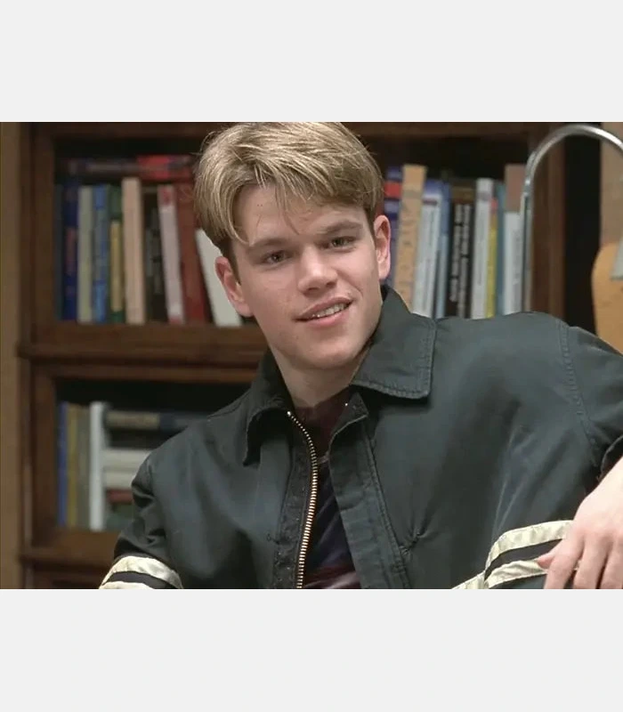 Matt Damon Good Will Hunting Black Leather Jacket - Image 7