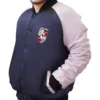 Matt LeBlanc Friends Joey Trib­biani Porsche Black And Purple Letterman Varsity Jacket