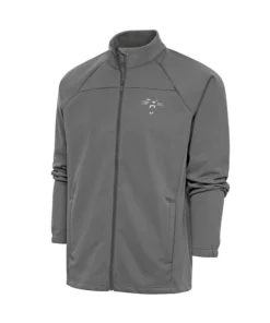 Matteo Carolina Panthers Logo Grey Full-Zip Jacket