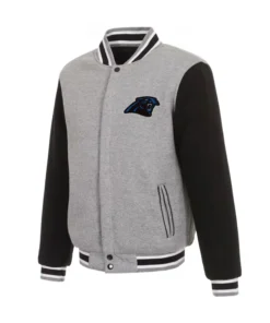 Maury Carolina Panthers Grey Bomber Jacket