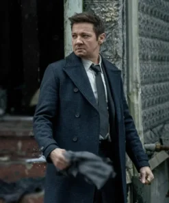 Mayor of Kingstown S3 Jeremy Renner Wool Peacoat