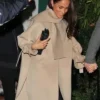 Meghan Markle Removable Scarf Beige Coat