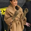 Meghan Markle Sentaler Brown Cape Coat