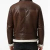 Men Parker Motorcycle Distress Fur Jacket