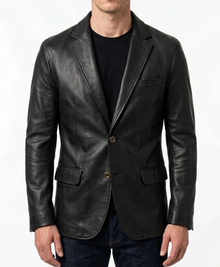 Buy Men Polo Leather Blazer