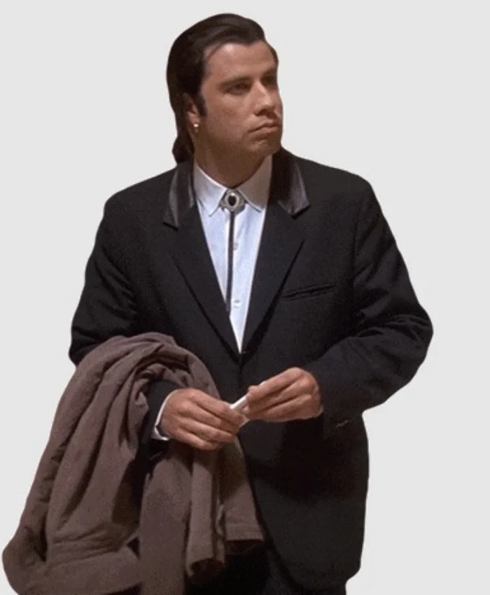 Men Pulp Fiction John Travolta Black Tuxedo Suit