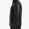 Men Quilted Cafe Racer Biker Jacket