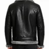 Men Real Leather Black Motor Biker Sheepskin Leather Jacket Fargo