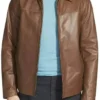 Men Vince Classic Leather Jacket