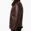 Mens Bennett Reddish Fur Leather Jacket