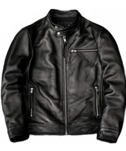 Men's Biker Black Motorcycle Hunt Leather Jacket
