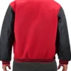 Mens Black and Red Letterman Jacket