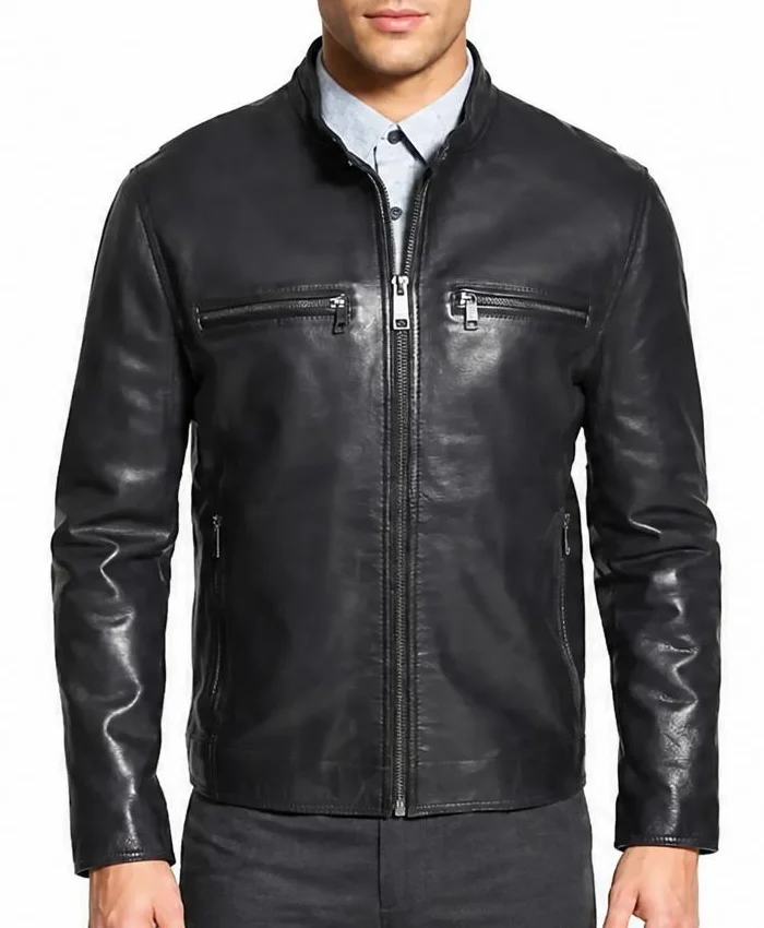 Mens Classic Obey Leather Jacket