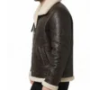 Mens Colin Brown Shearling SF Leather Jacket
