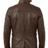 Mens Double Pocket Super Classic Brown Leather Jacket