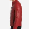Men’s Quilted Biker Leather Red Jacket