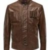 Men’s Retro Distressed Brown Jacket