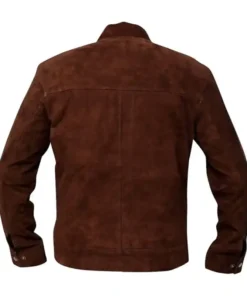 Men’s Slim-Fit Biker Coffee Brown Suede Leather Jacket