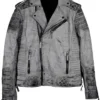 Mens-Smoke-Gray-Quilted-Biker-Weathered-Leather-Jacket