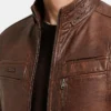 Mens Stint Biker Leather Jacket