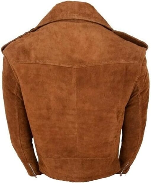 Men’s Tan Camel Brown Leather Biker Jacket sale