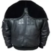 Mens-Top-Gun-Black-Zipper-Hooded-Bomber-Leather-Jacket-Back