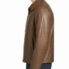 Mens Vince Classic Leather Brown Jacket