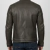Mens Vintage Cafe Racer Motorcycle Leather Distressed Jacket