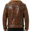 Wesley B3 Aviator Brown Leather Jacket