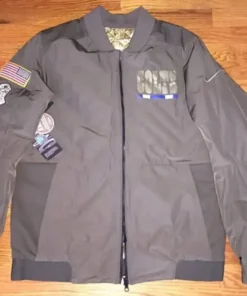 Messiah Indianapolis Colts Grey Bomber Jacket