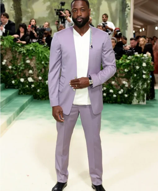 Met Gala 2024 Dwyane Wade Mauve Purple Blazer