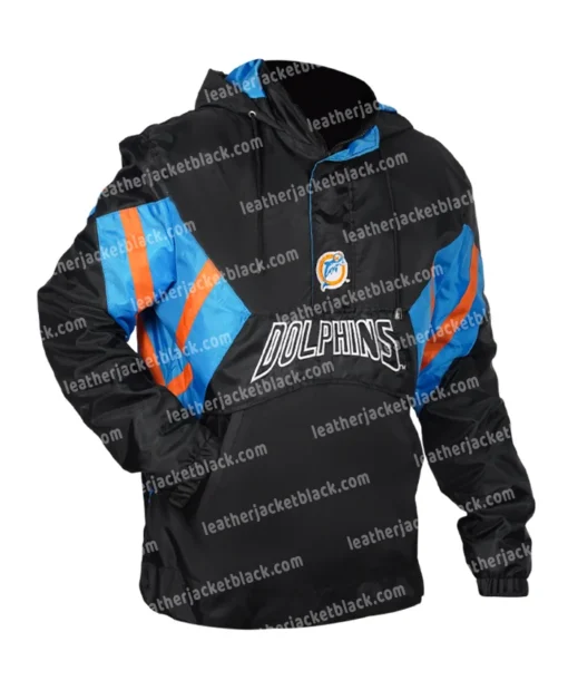 Miami Dolphins NFL Black Starter Pullover Jacket