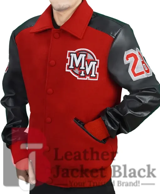 Michael Jackson Mickey Mouse Varsity Red Jacket