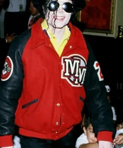 Michael Jackson Mickey Red Mouse Varsity Jacket