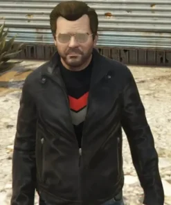 Michael Townley GTA 5 Black Leather Jacket