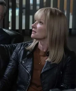 Michelle Stratton American Gigolo Gretchen Mol Quilted Black Leather Jacket