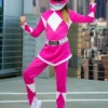 Mighty Morphin Power Ranger Polyester Pink Costume