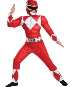 Mighty Morphin Power Ranger Red Polyester Costume