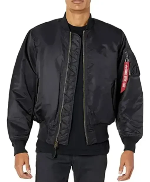 Mikaela TV Series Charmed Lucy Barrett MA-1 Flight Black Bomber Polyester Jacket