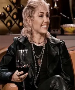 Miley Cyrus Hart To Heart Leather Jacket