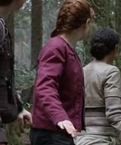 Mina Sundwall TV Series Lost In Space Penny Robinson Cotton Red Jacket