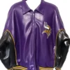 Minnesota Vikings Leather Purple Jacket