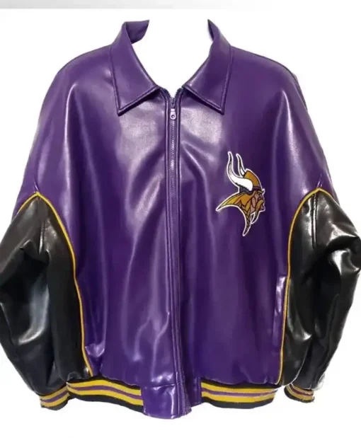 Minnesota Vikings Leather Purple Jacket