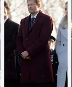 Misha Collins Gotham Knights Maroon Coat