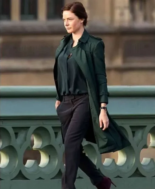 Mission Impossible Rebecca Ferguson Green Trench Coat