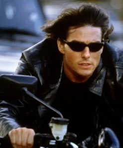 Mission Impossible Tom Cruise Black Real Leather Coat